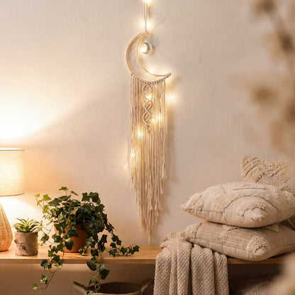 Celestial Hand-Woven Macramé Dream Catcher