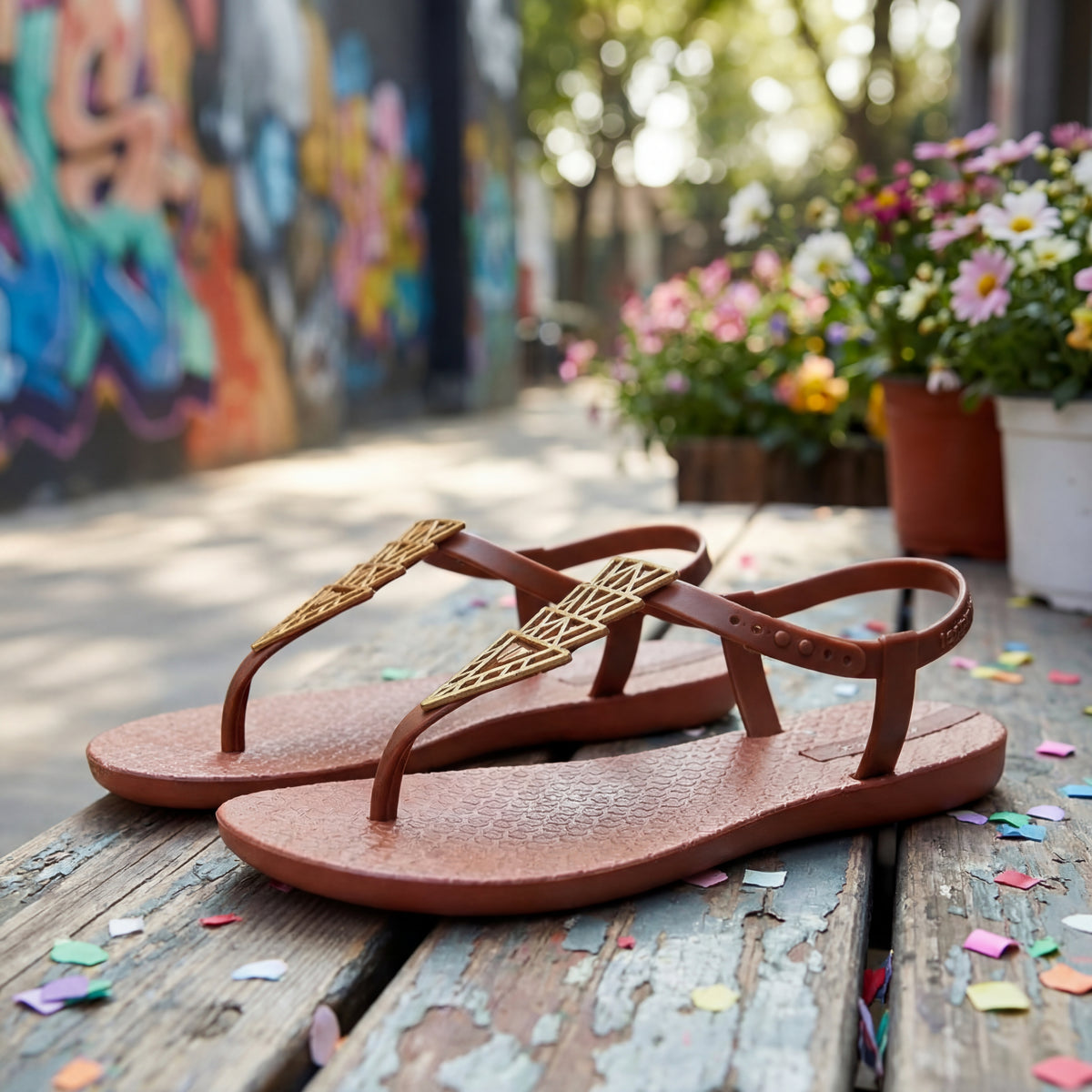 Bohemian Strappy Flat Sandals