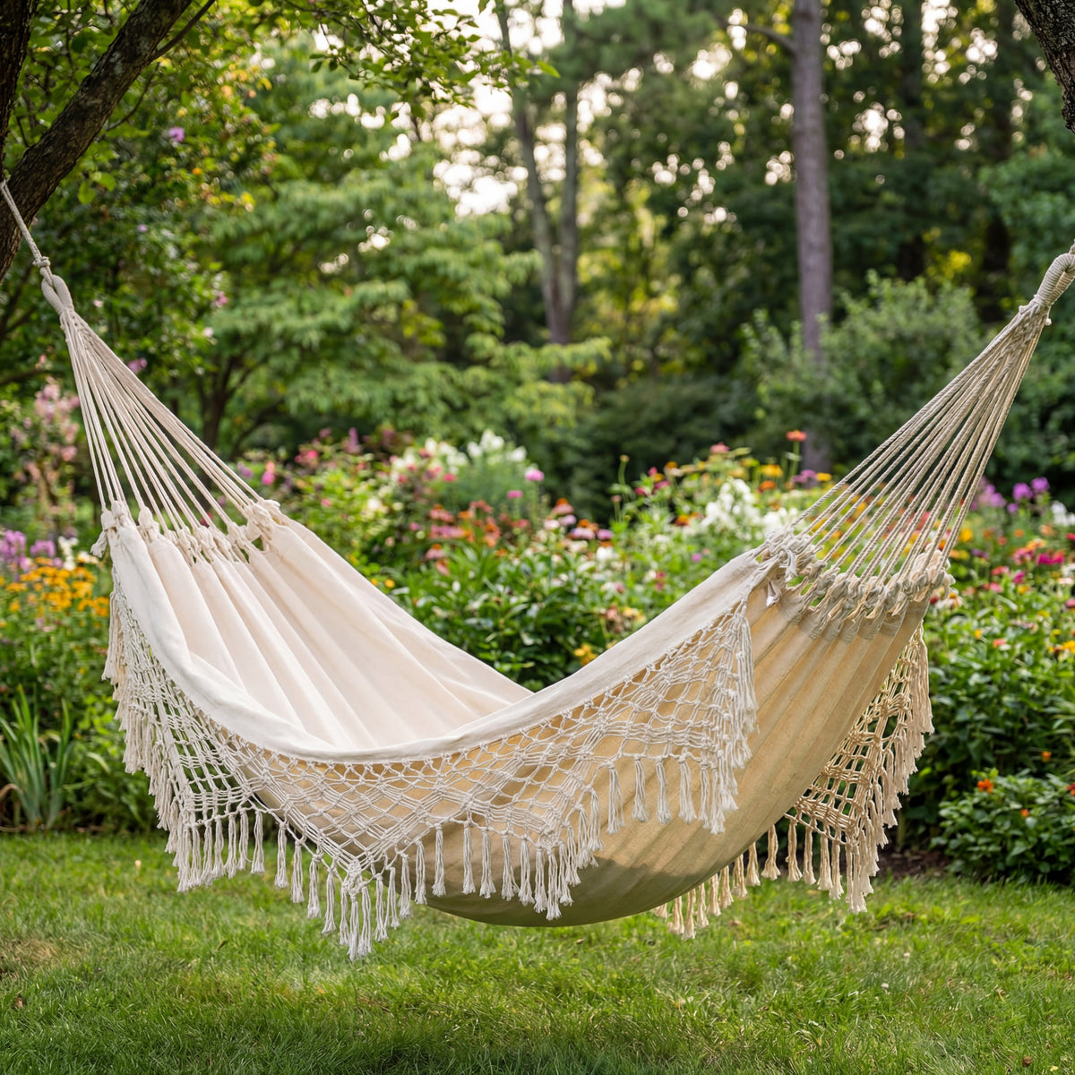 Oversized Brazilian Macrame Cotton Hammock