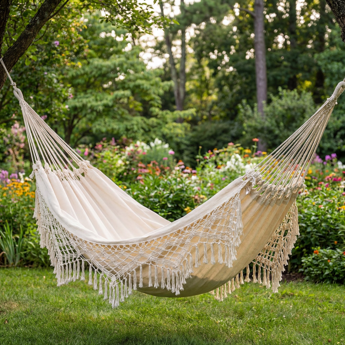 Oversized Brazilian Macrame Cotton Hammock