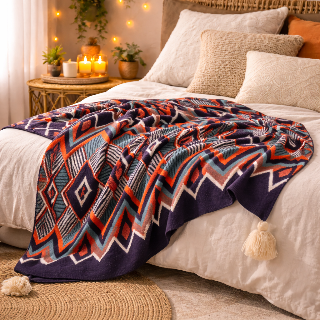 Artisan Woven Bohemian Throw