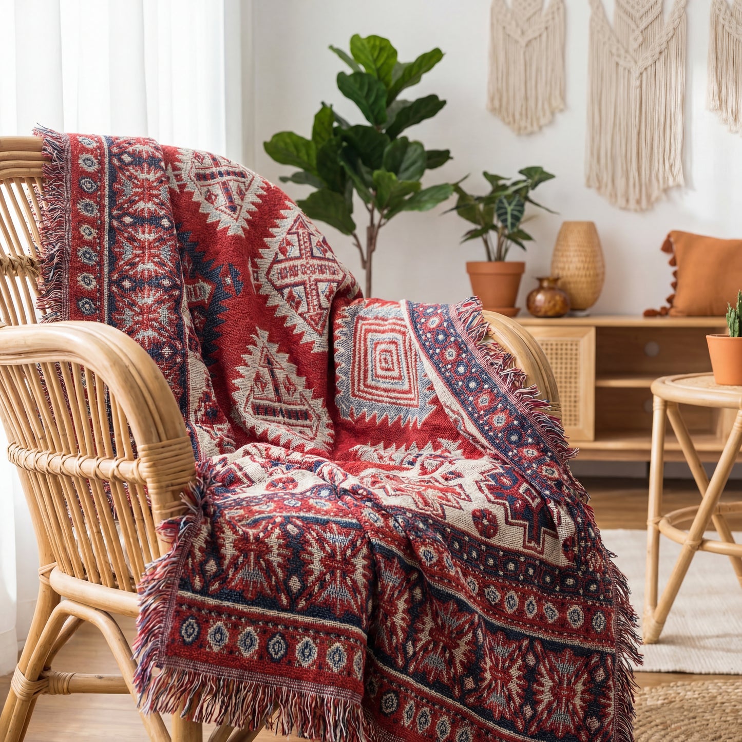 Artisan Woven Plaid Throw