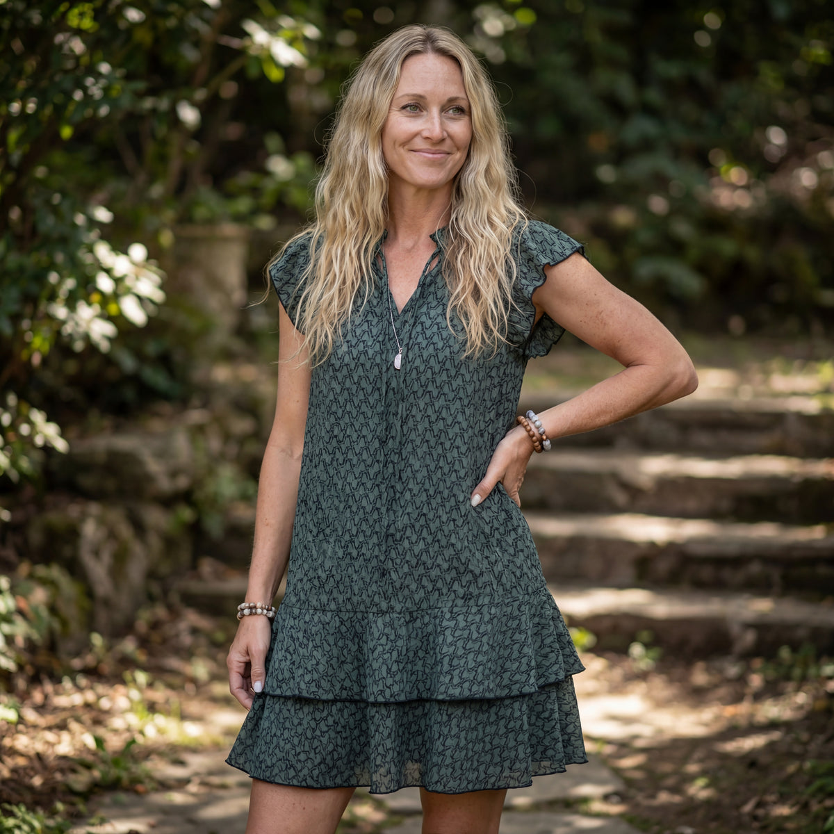 The Serene Ruffle Mini Dress