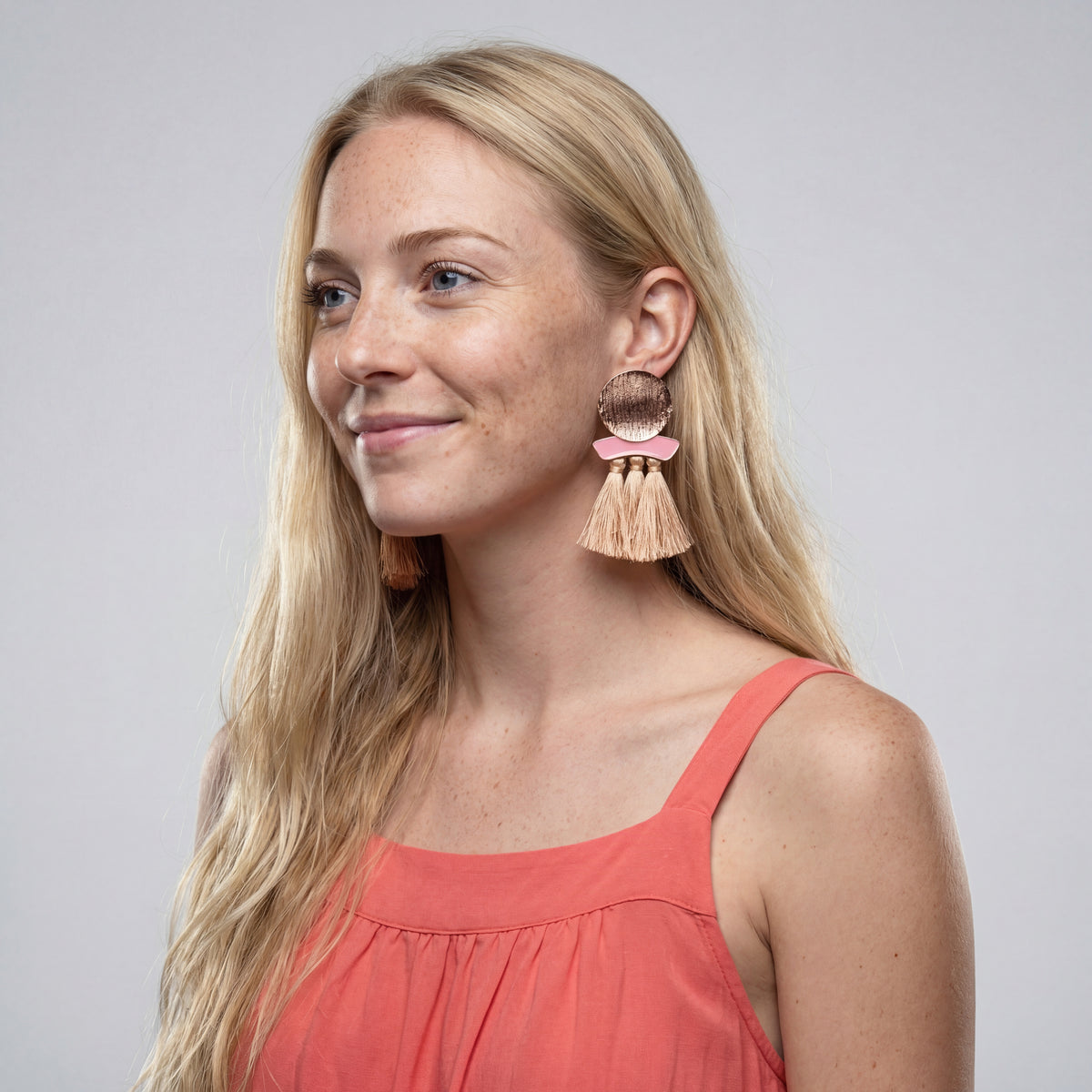 Boho Drip Fringe Statement Hoops