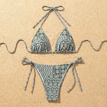 Sculpted Floral Bikini Set