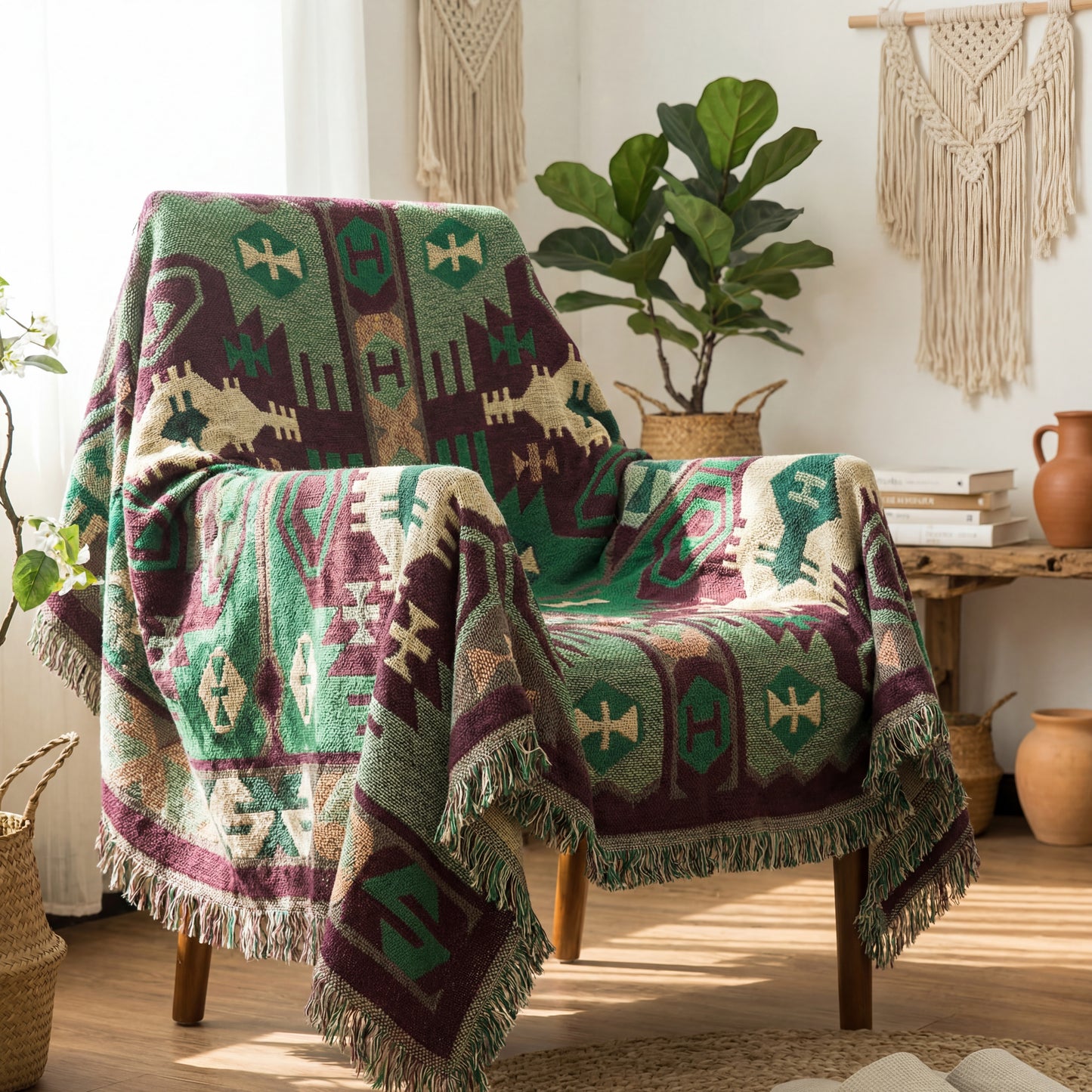 Artisan Woven Plaid Throw