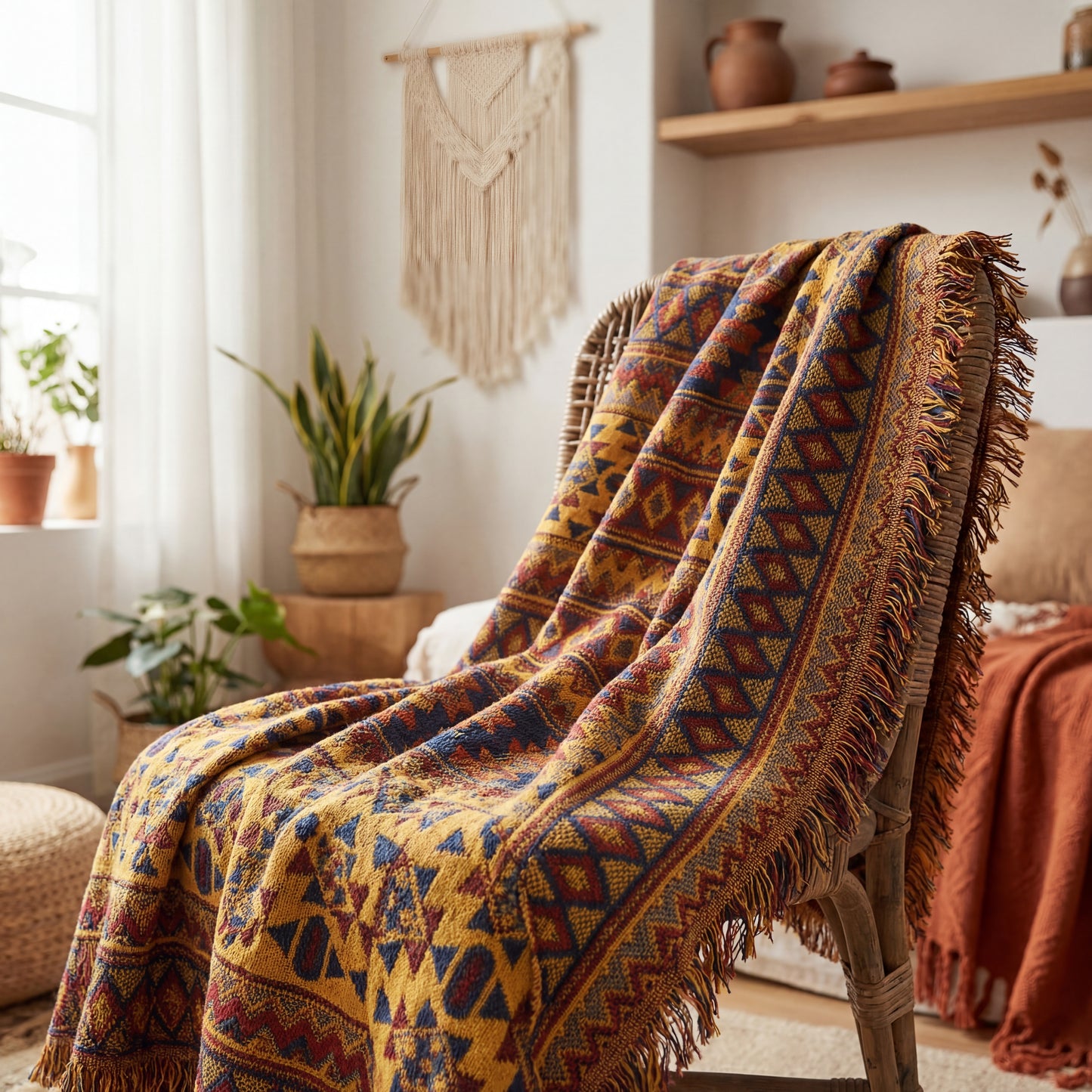 Artisan Woven Plaid Throw