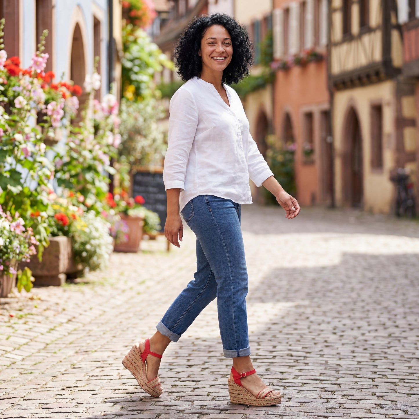 Elevated Comfort Slingback Platform Wedges