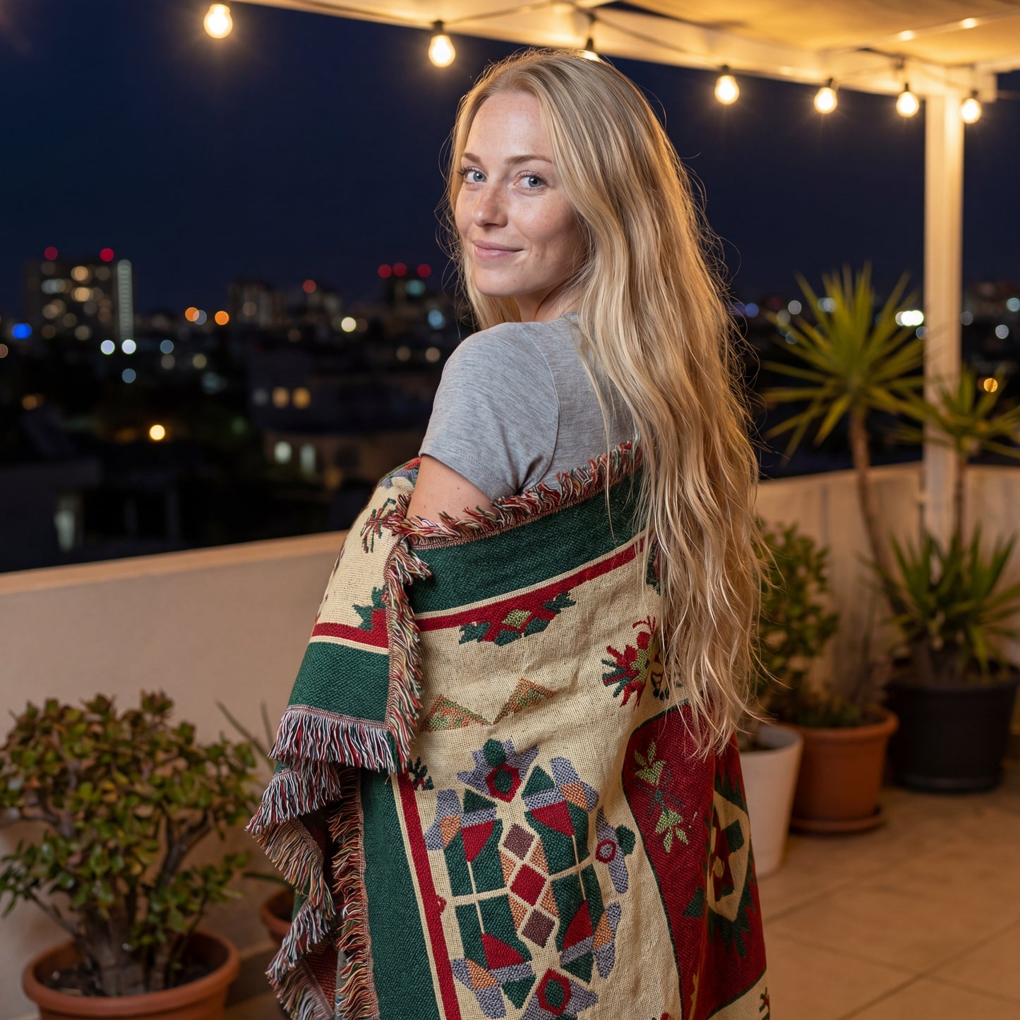 Artisan Woven Plaid Throw