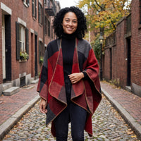 Althea Plaid Wrap Shawl