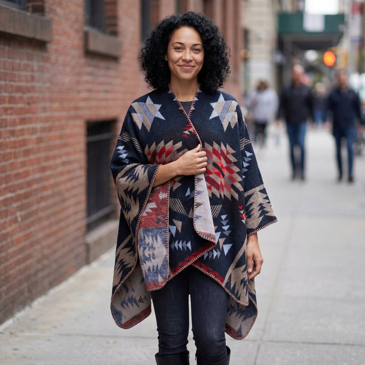 Althea Plaid Wrap Shawl