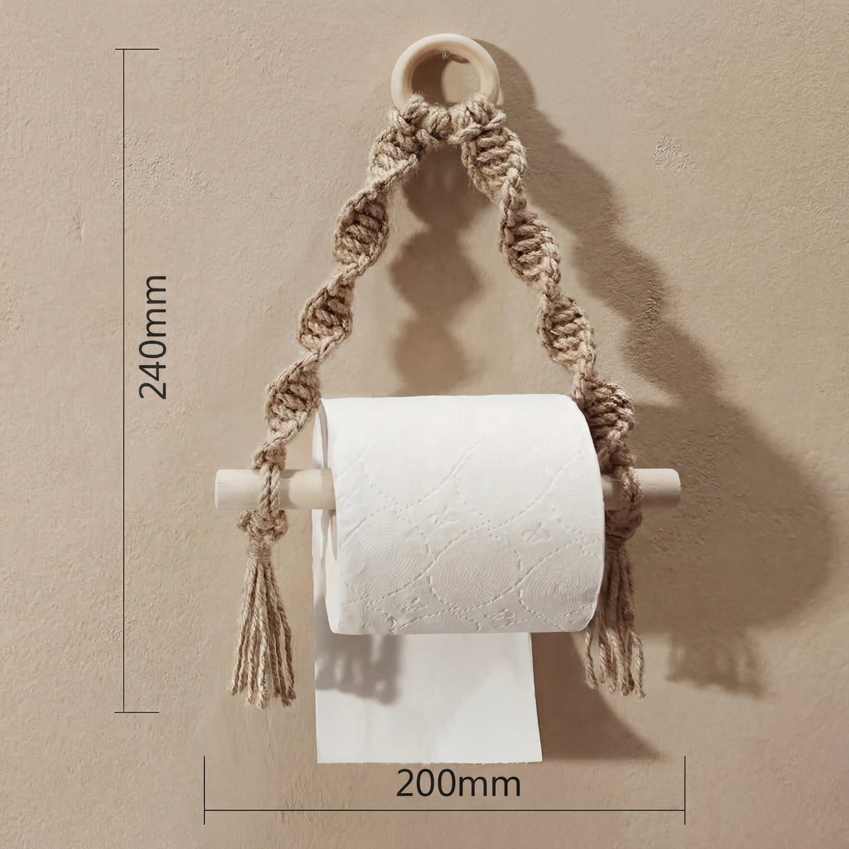 Handcrafted Bohemian Wood Wall Holder