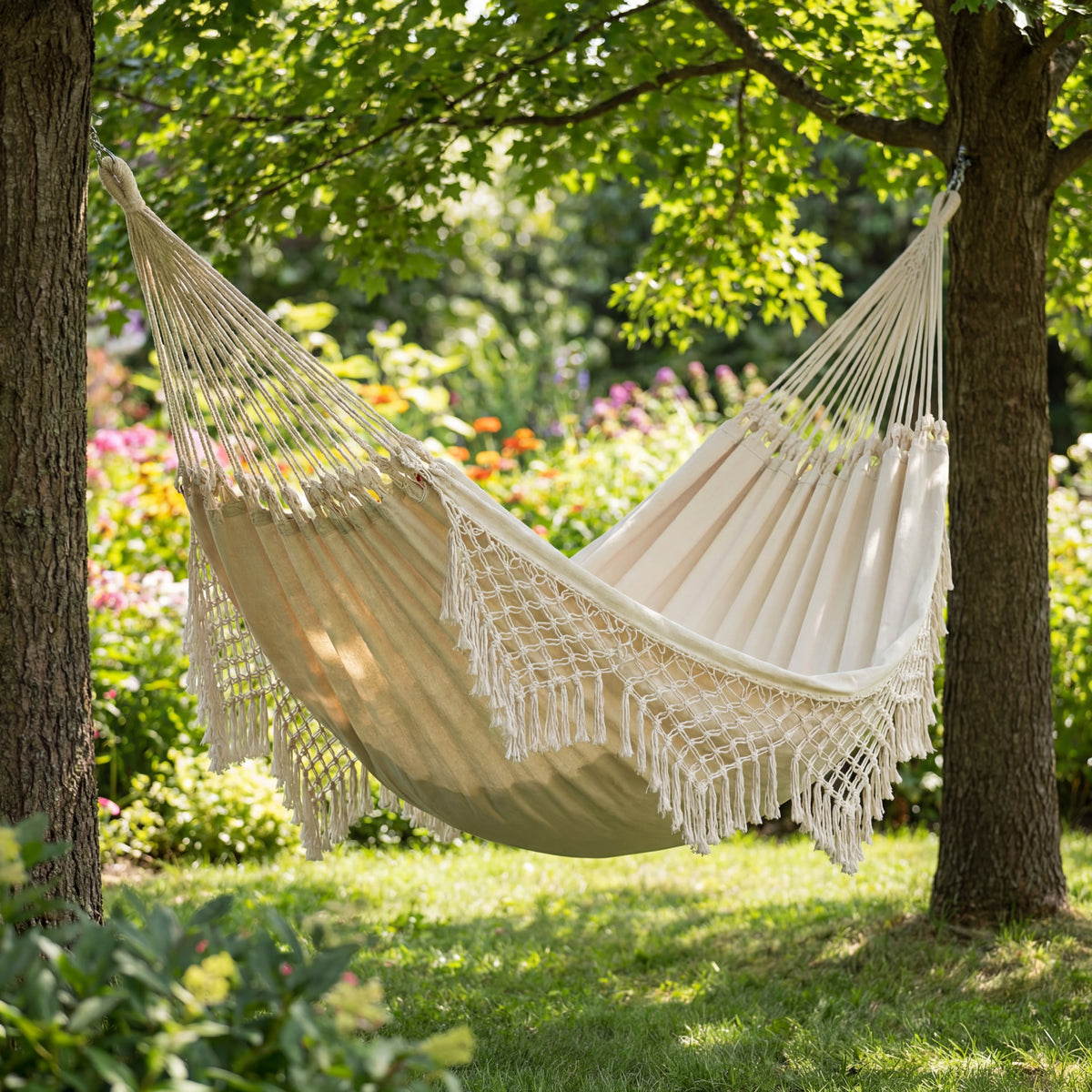 Oversized Brazilian Macrame Cotton Hammock