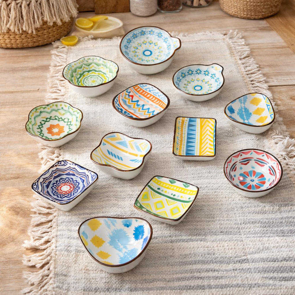 Bohemian Ceramic Accent Dishes