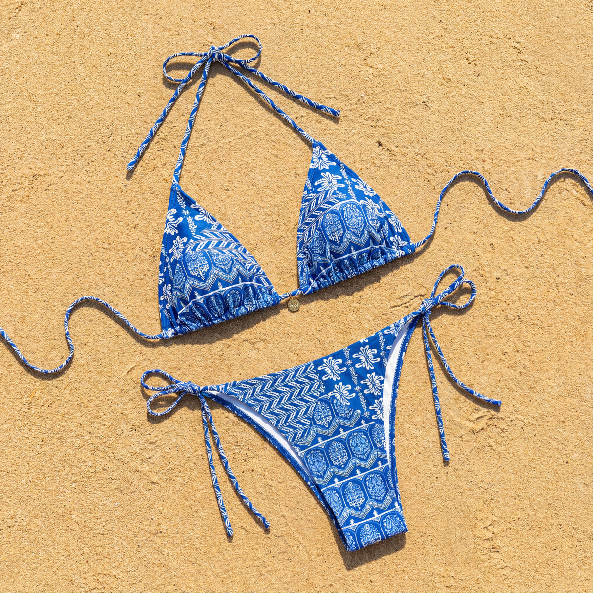 Sculpted Floral Bikini Set