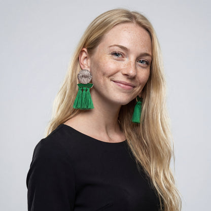 Boho Drip Fringe Statement Hoops