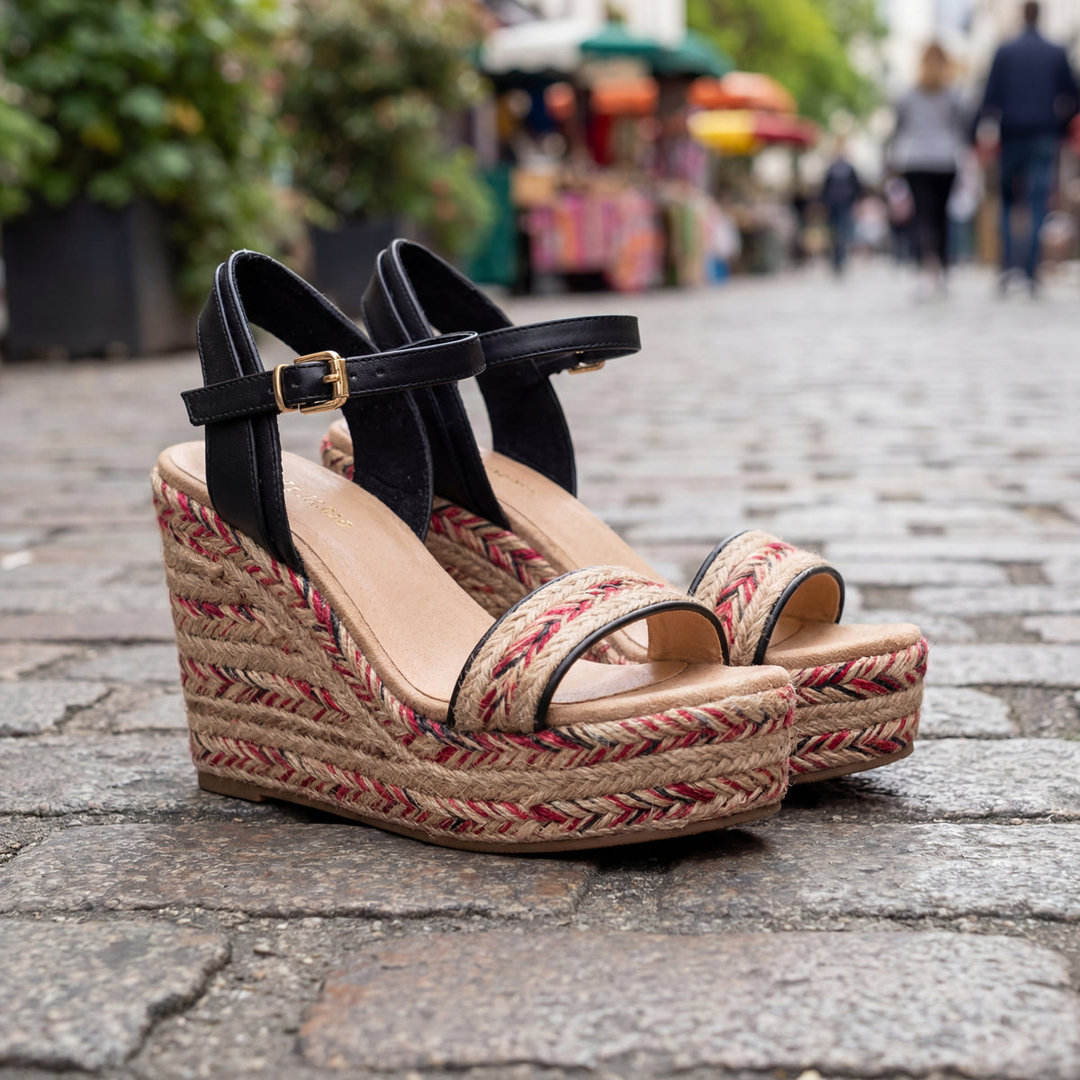 Elevated Comfort Slingback Platform Wedges