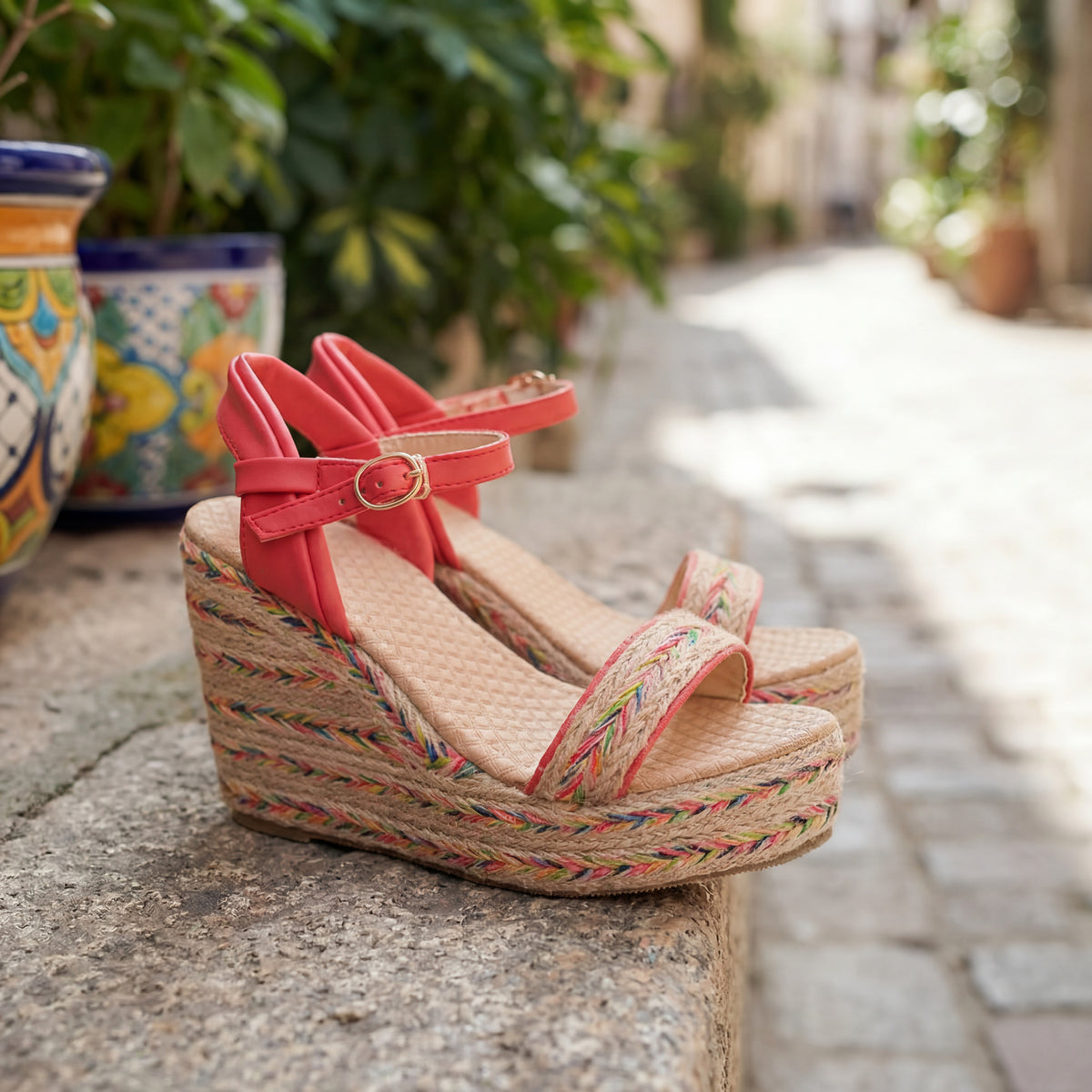 Elevated Comfort Slingback Platform Wedges