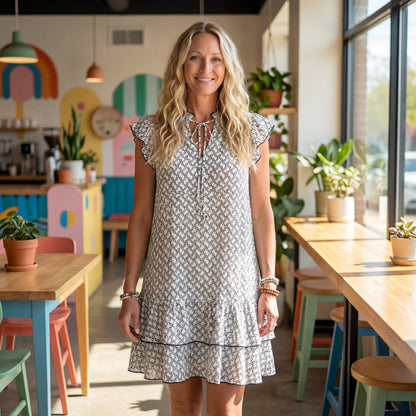 The Serene Ruffle Mini Dress
