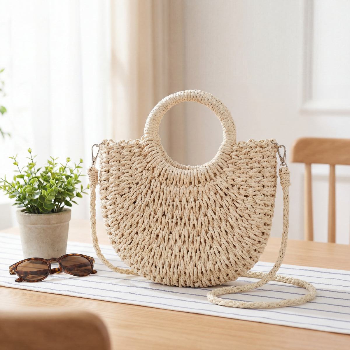 The Catalina Rattan Crossbody