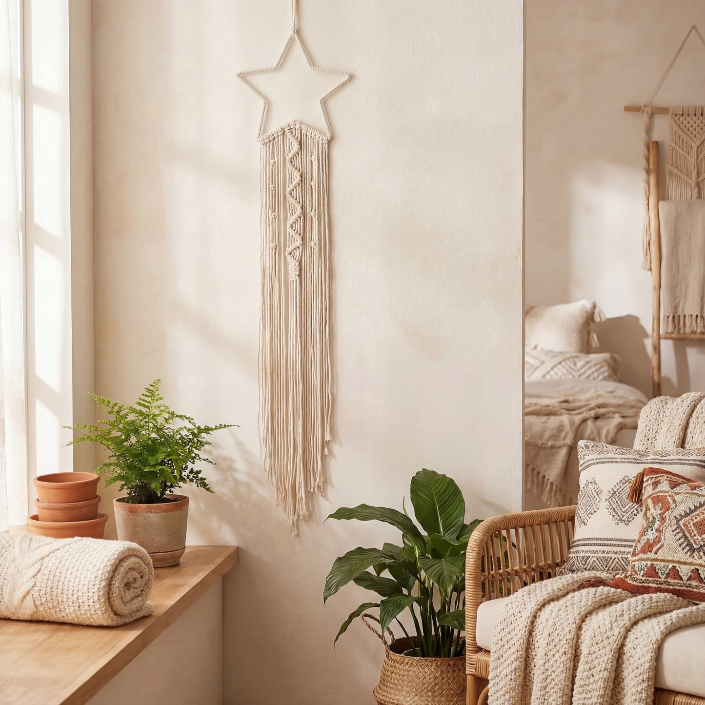 Celestial Hand-Woven Macramé Dream Catcher