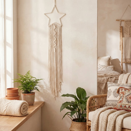 Celestial Hand-Woven Macramé Dream Catcher