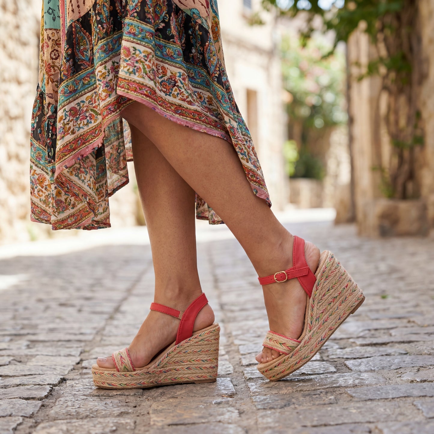 Elevated Comfort Slingback Platform Wedges