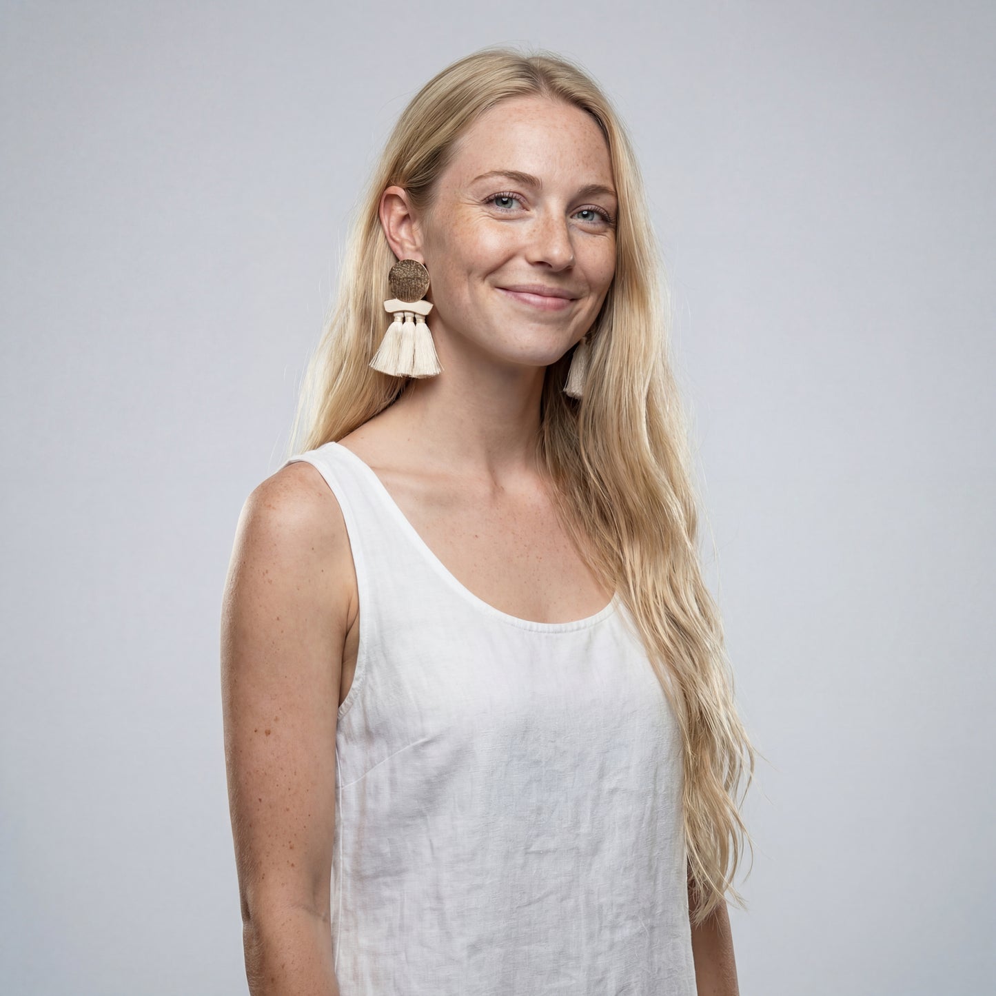 Boho Drip Fringe Statement Hoops